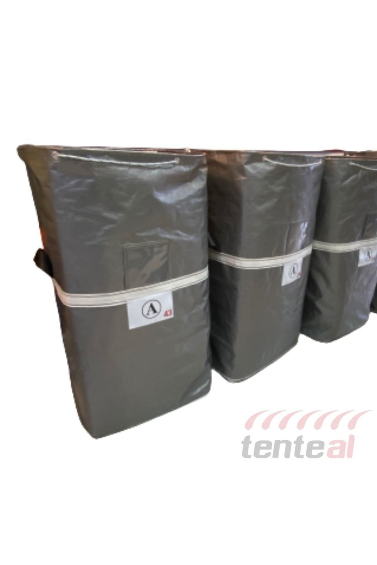 Tente Atölyesi Tekstil İş Taşima Branda Çuval Gümüş 2'Li Paket Uyumlu
