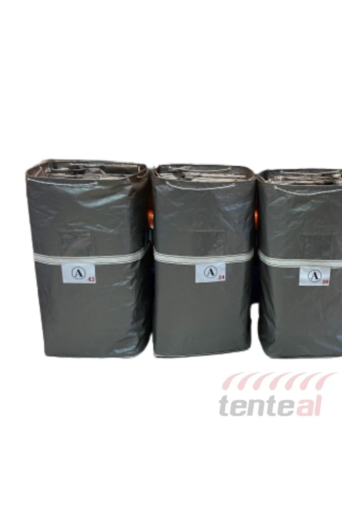 Tente Atölyesi Tekstil İş Taşima Branda Çuval Gümüş 2'Li Paket Uyumlu