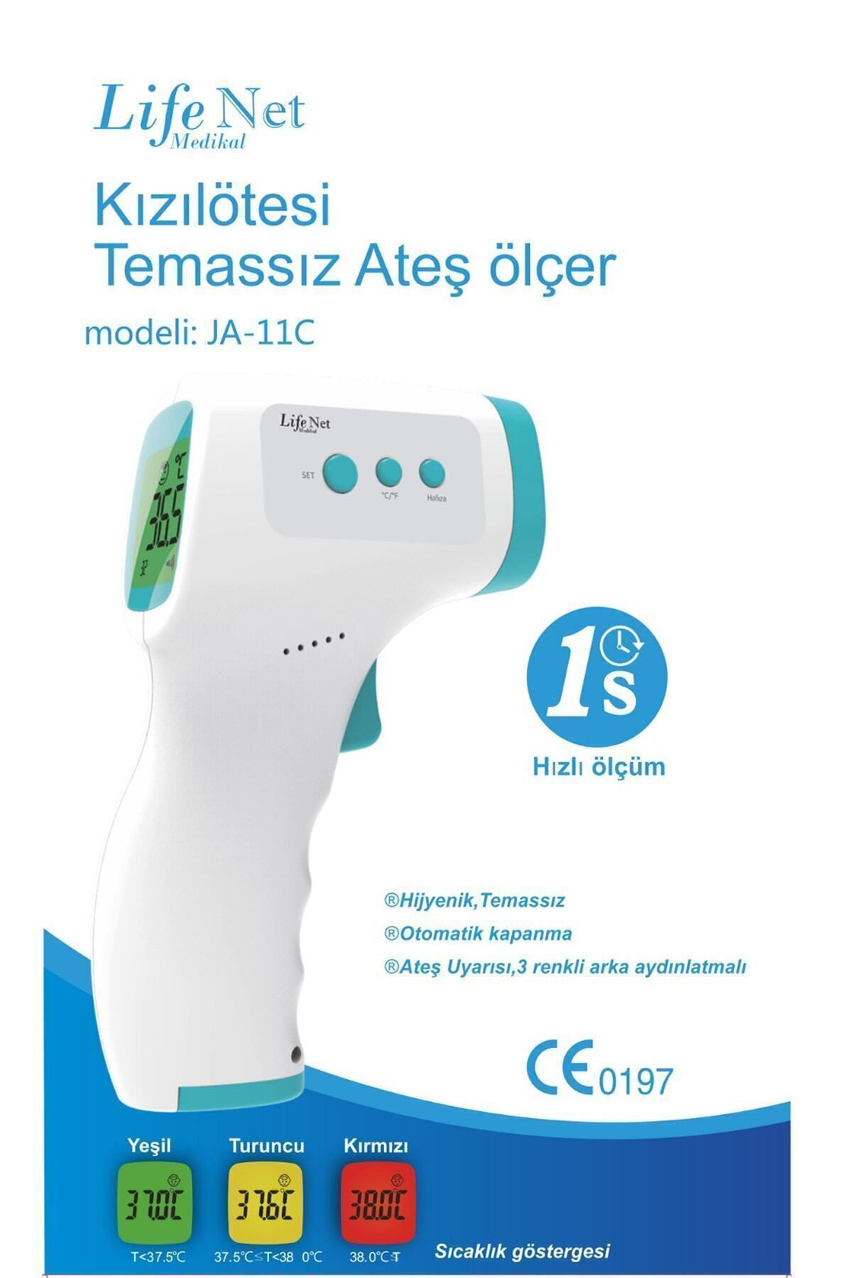 Life Net Medikal Temassiz Ateş Ölçer Kizil Ötesi Vücut Ve Alindan Termometre Ja-11