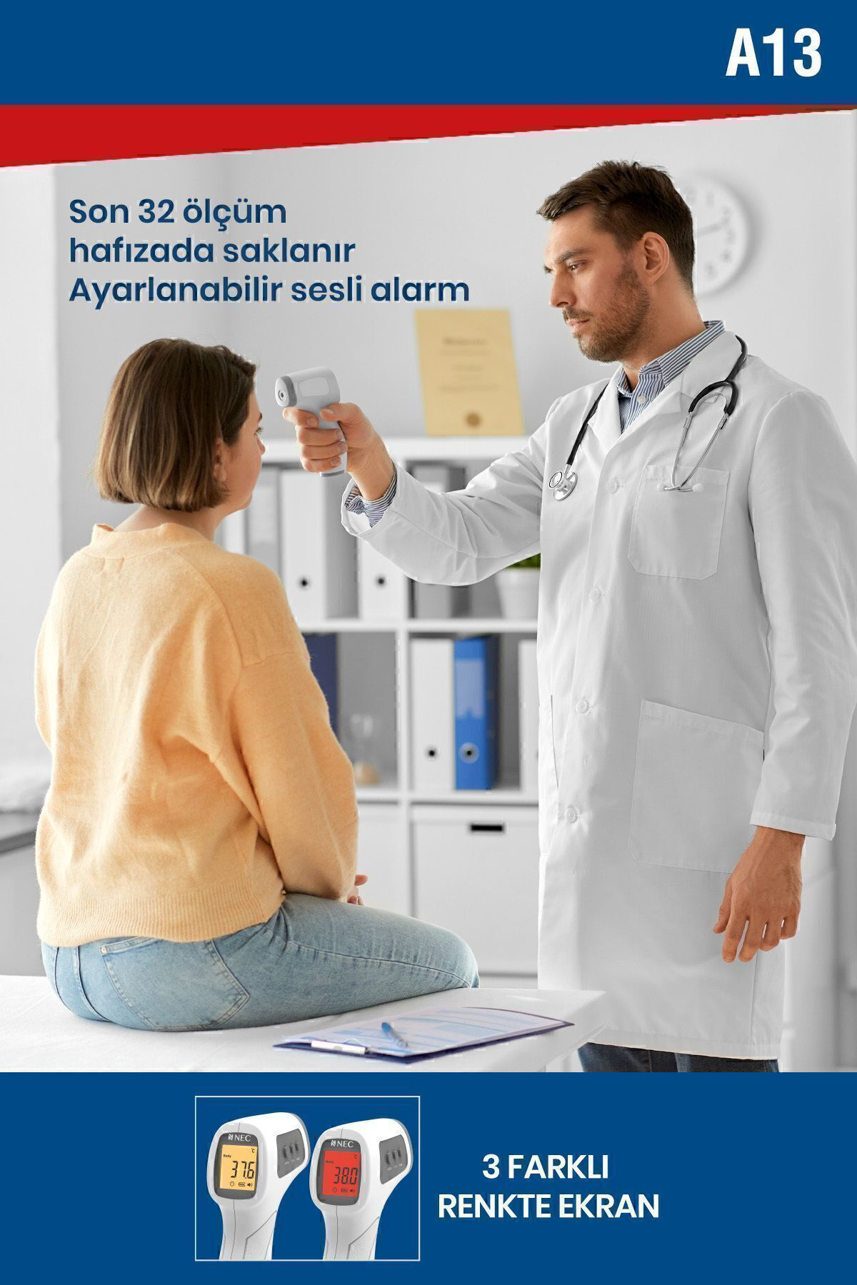 Nec Temassiz Kizilötesi Ateş-Mama Sicakliği Ölçer