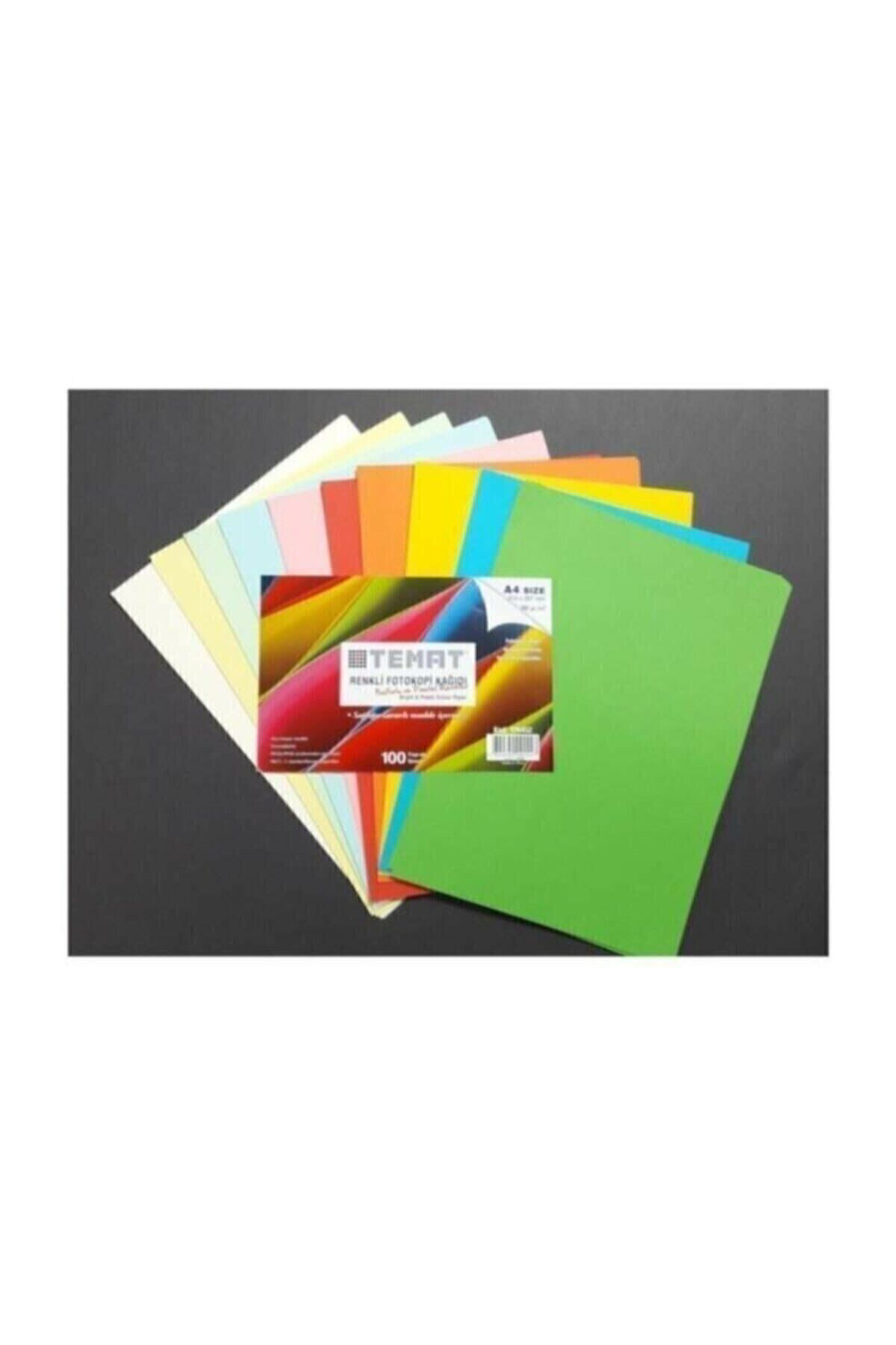 Temat  Renkli Fotokopi Kağidi Fosforlu Ve Pastel Karişik 100 Adet