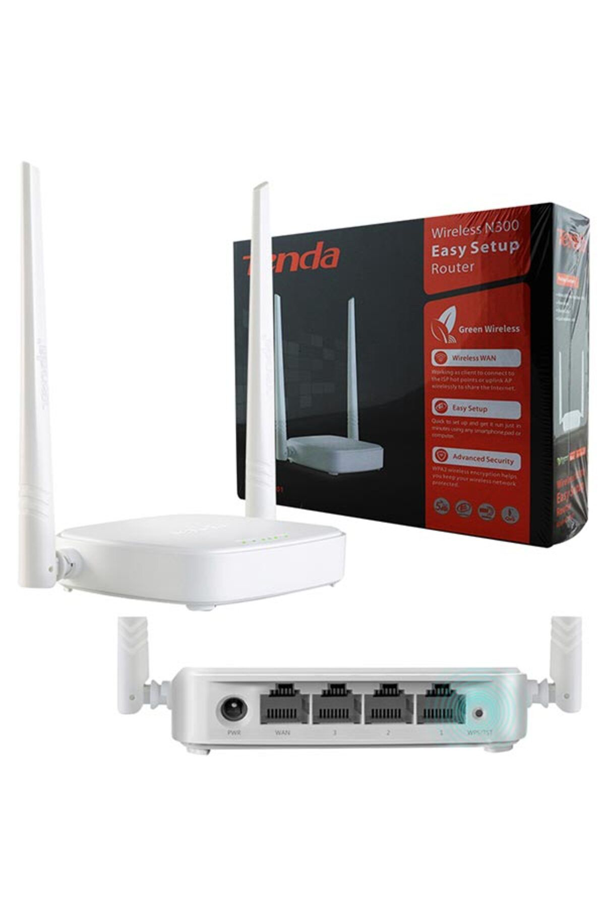 Ok Aksesuar Tenda N301 4 Port 300 Mbps Router/Ap/Repeater  Go50605224630