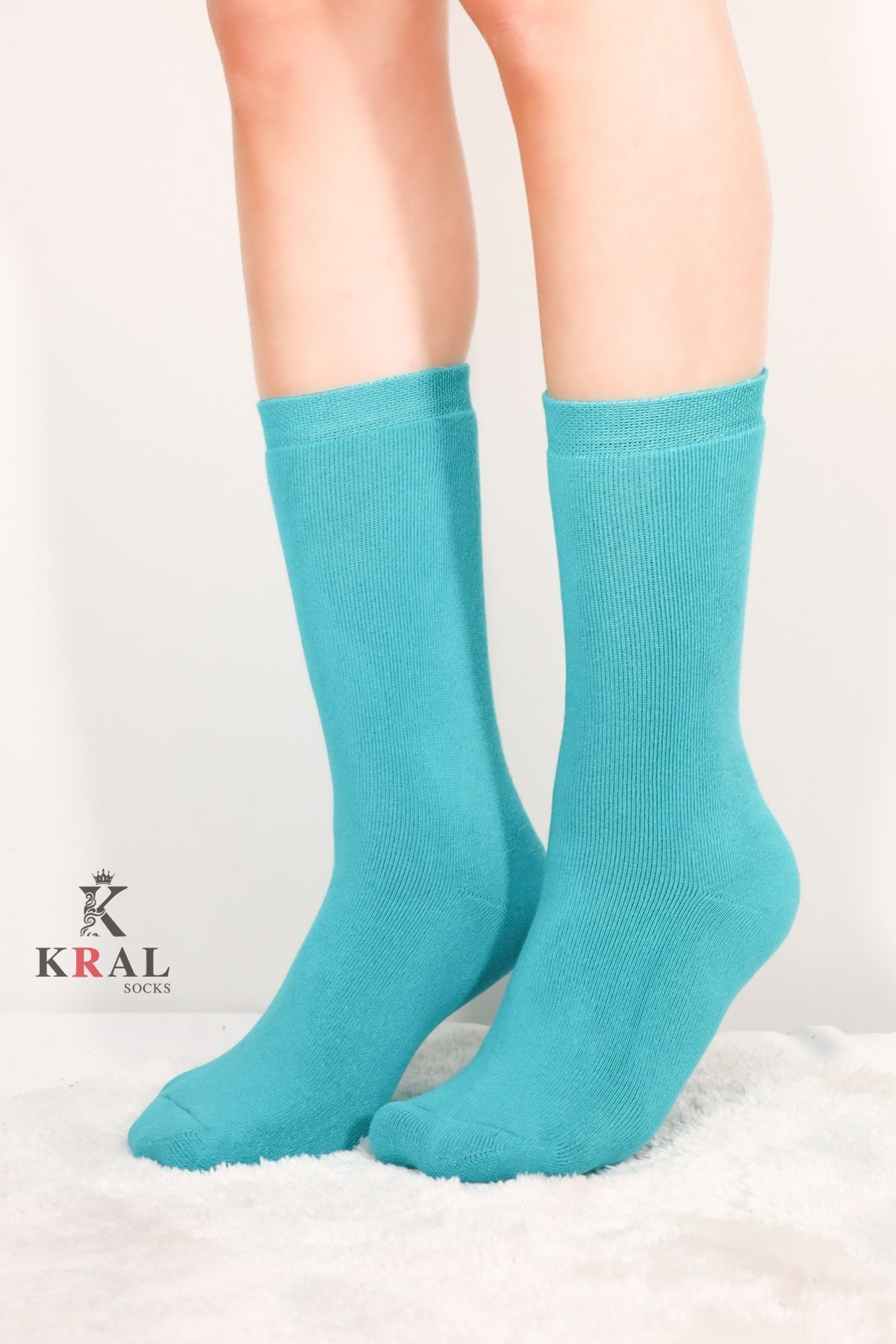 Kral Socks Termal Özellikli 2X Korumali (3 Çift) Kadin Soft Renkli Kişlik Yü