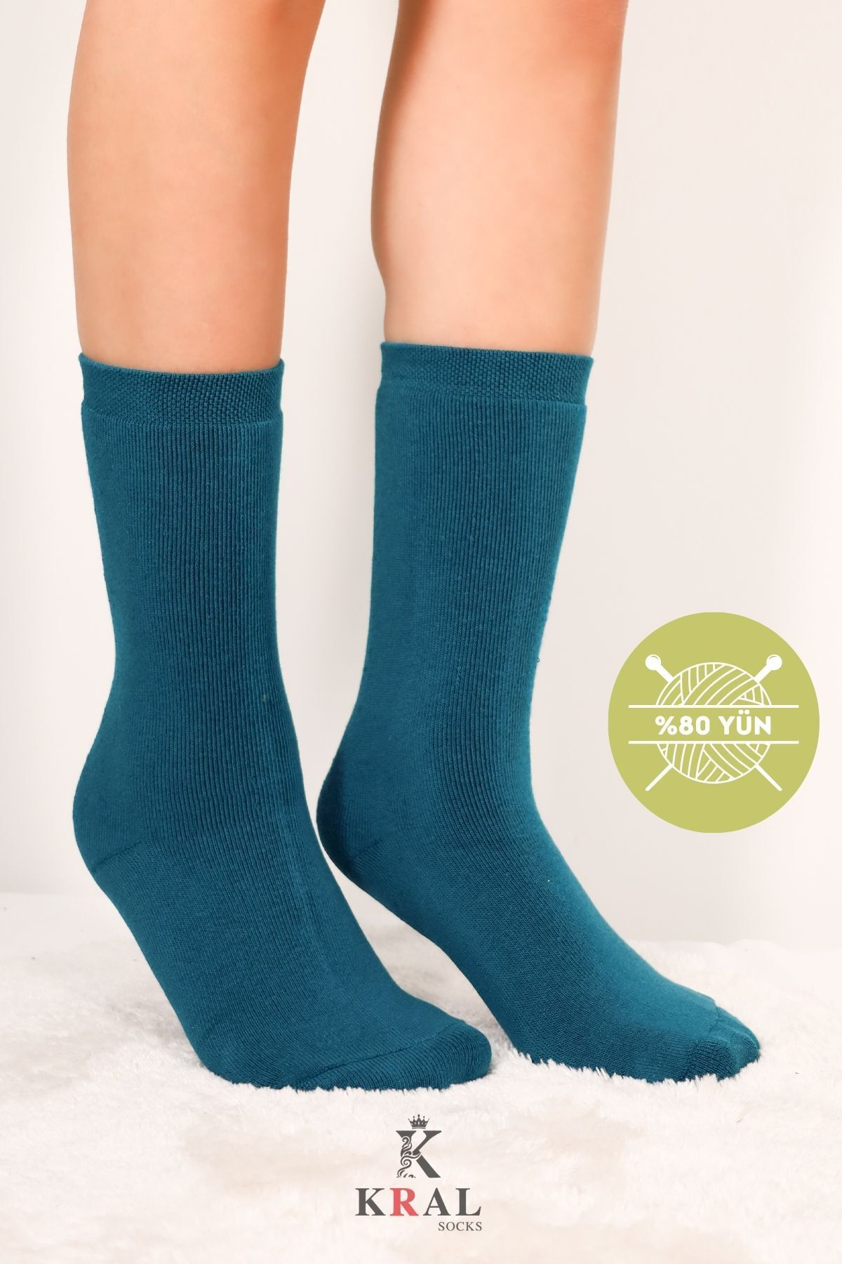 Kral Socks Termal Özellikli 2X Korumali (3 Çift) Kadin Soft Renkli Kişlik Yü