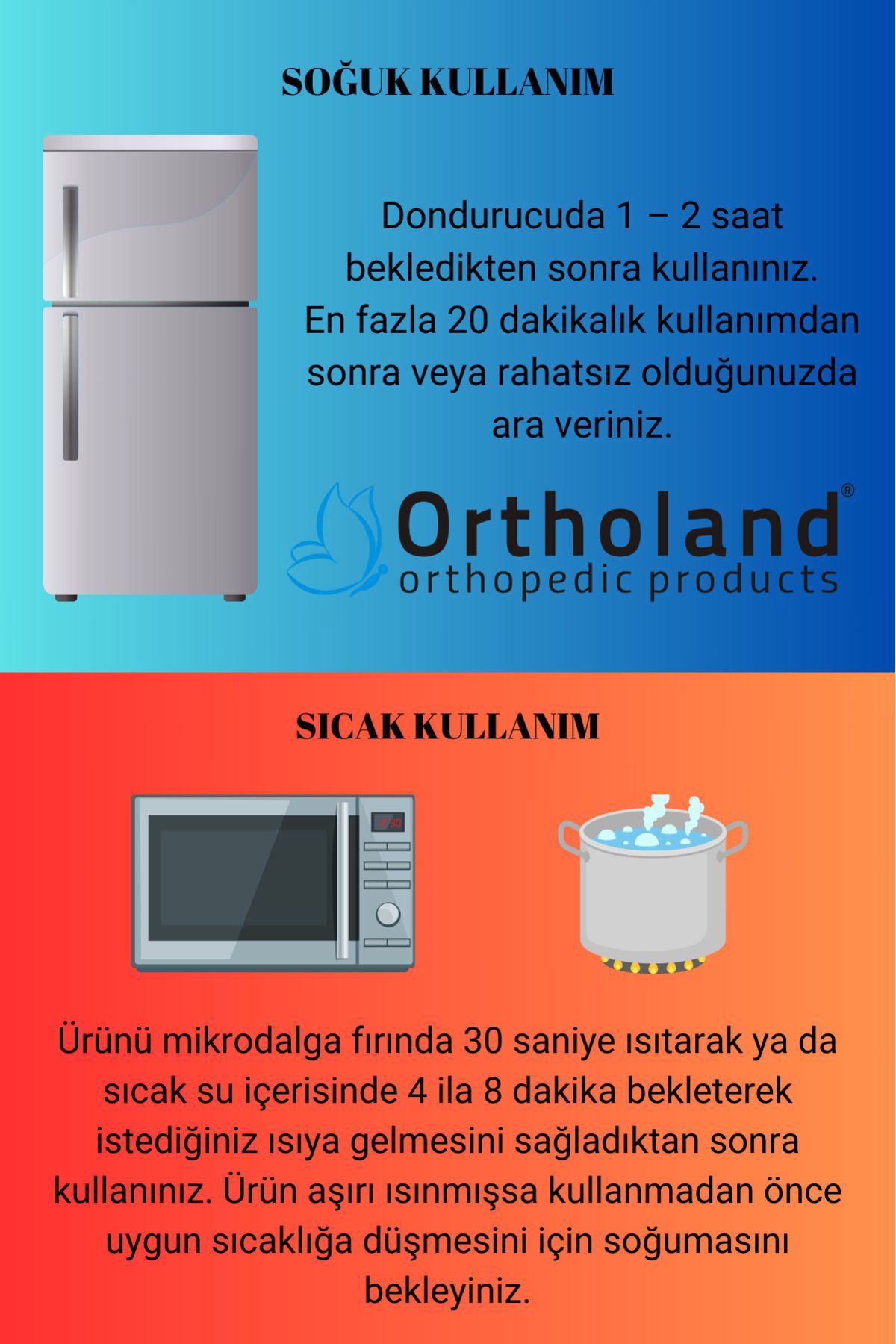 Ortholand Termojel 11X11 Sicak-Soğuk Kompres Kare 2 Adet