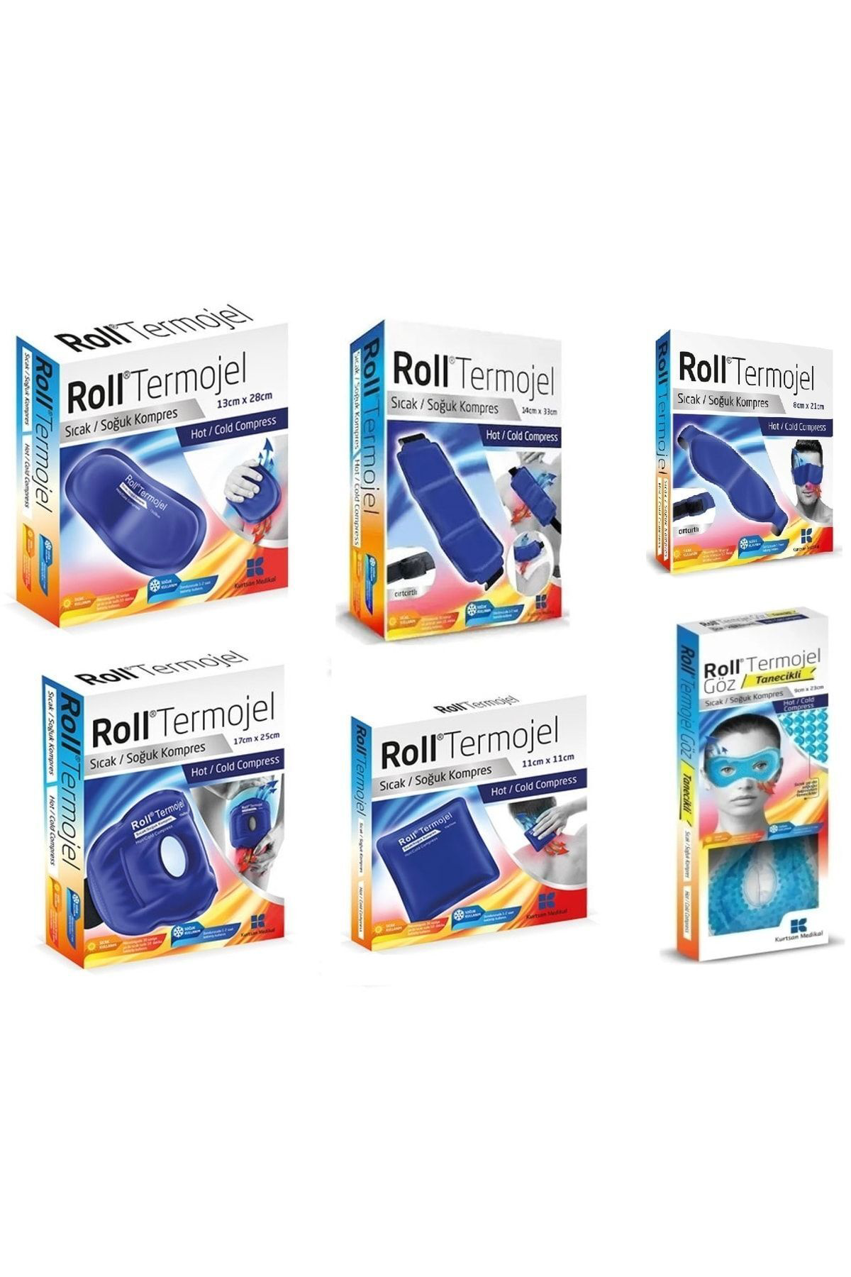Roll Termojel Sicak Soğuk Kompres Seti 6 Farkli Ürün