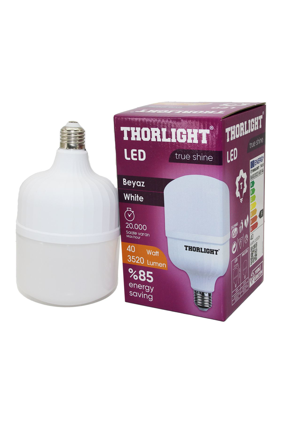 Ok Aksesuar Thorlight 40W E27 Torch T-Shape Beyaz Led Ampul T-40B  Go50604070