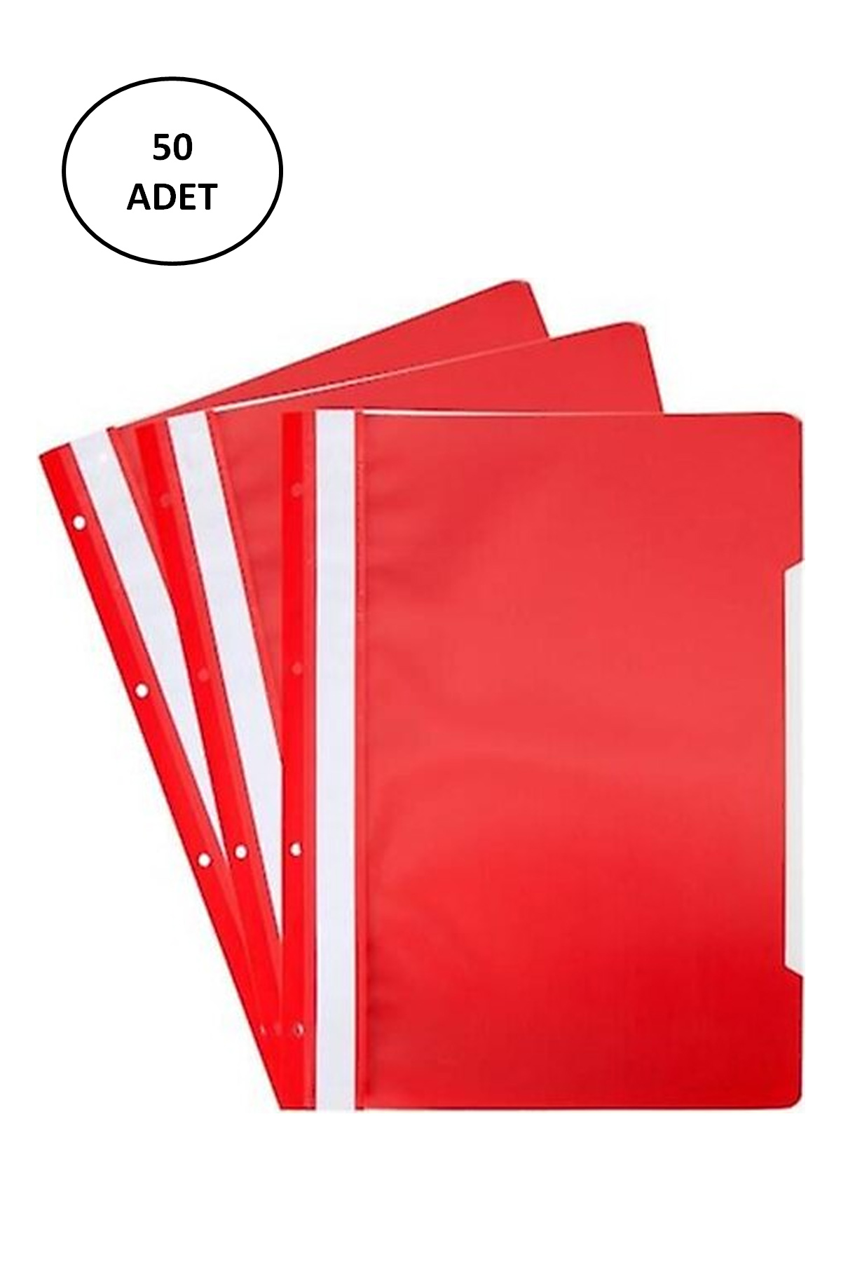 Just Cheap Store Ticon Plastik Telli Dosya Kirmizi 50 Li