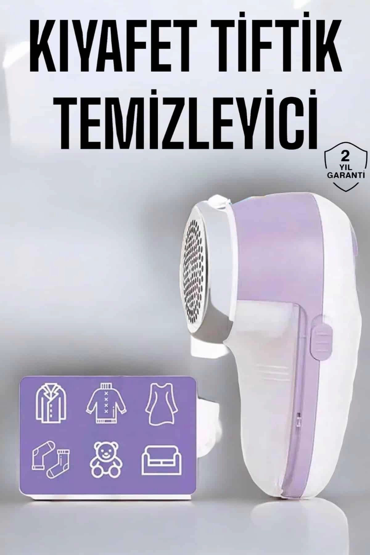 Yusuftex Tiftik Temizleyici Hazneli Şarjli Manuel Kolay Kullanim