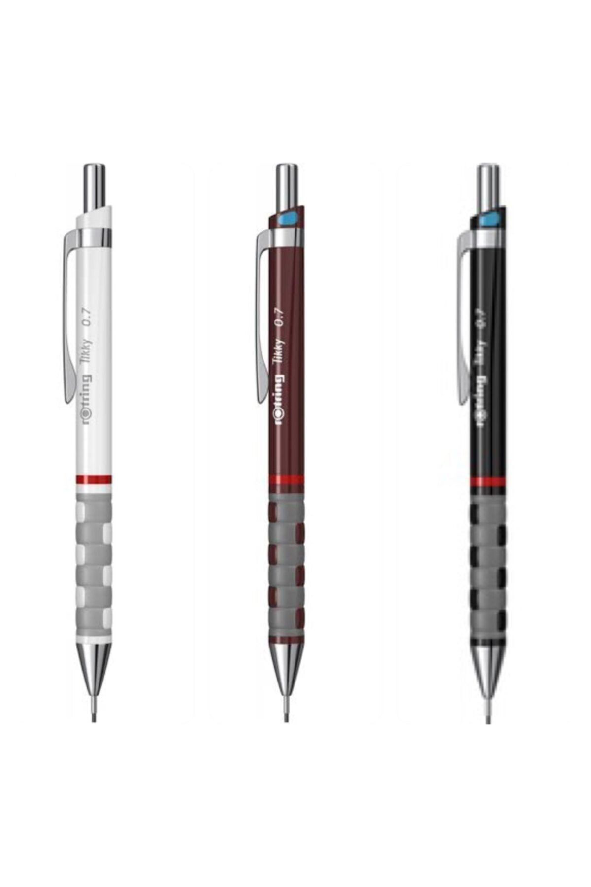 Rotring Tikky Versatil Kalem 0.7 Beyaz Bordo Siyah