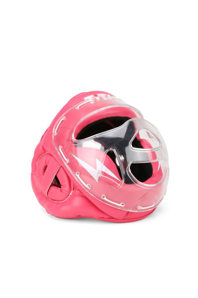 Titan Sport  Yüz Korumali Boks Kaski , Pembe Camli Model
