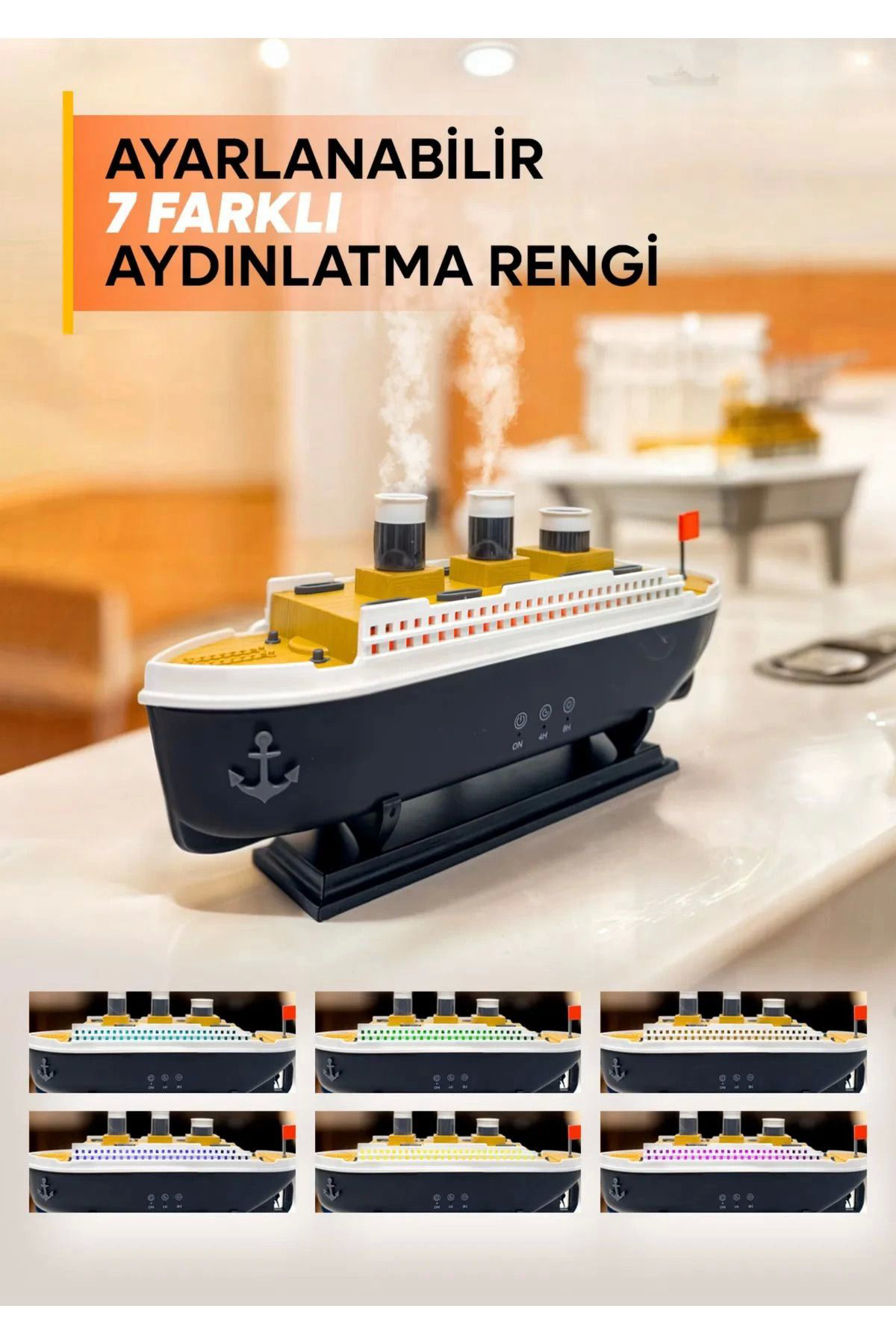 Yusuftex Titanic/Vapur/Gemi Aromaterapi Hava Nemlendirici Kuruluğu Önlemek