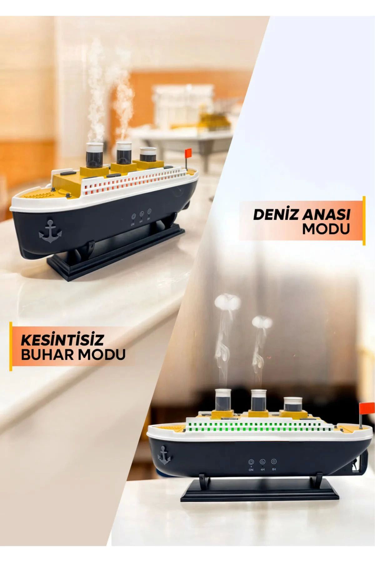 Yusuftex Titanic/Vapur/Gemi Aromaterapi Hava Nemlendirici Kuruluğu Önlemek