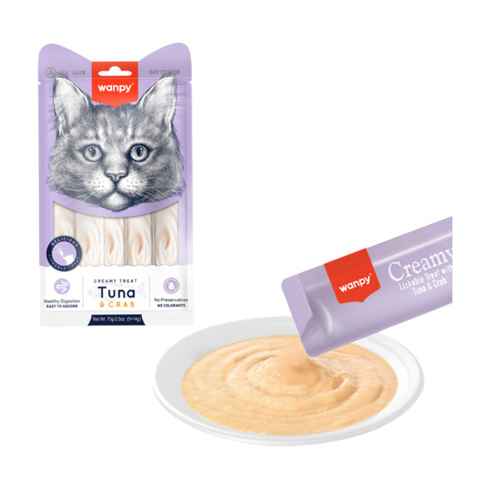 Wanpy Ton Ve Yengeç Likit Kedi Ödülü 5X14 Gr