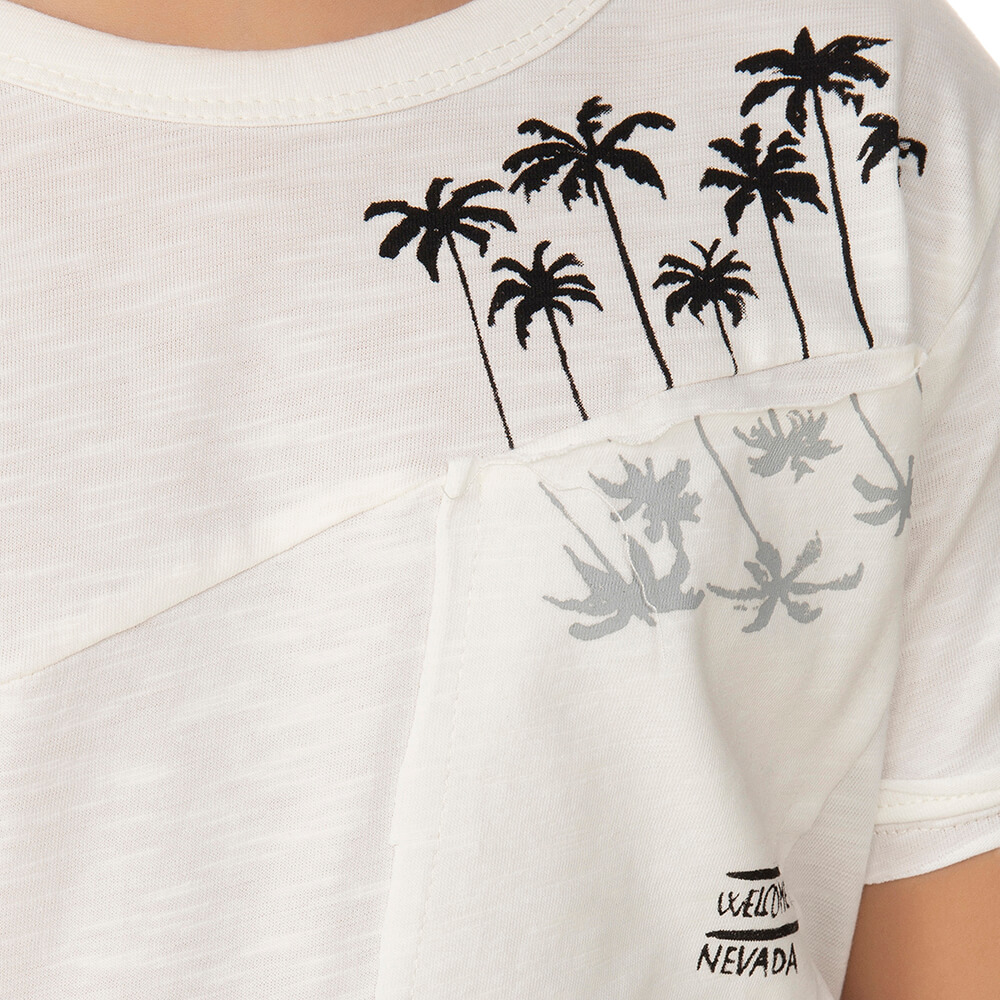 Toontoy   Erkek Çocuk T-Shirt Palmiyeli Baski