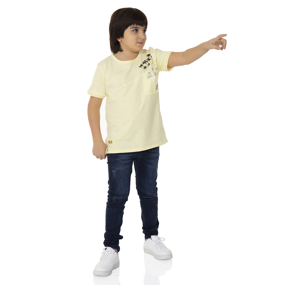 Toontoy   Erkek Çocuk T-Shirt Palmiyeli Baski