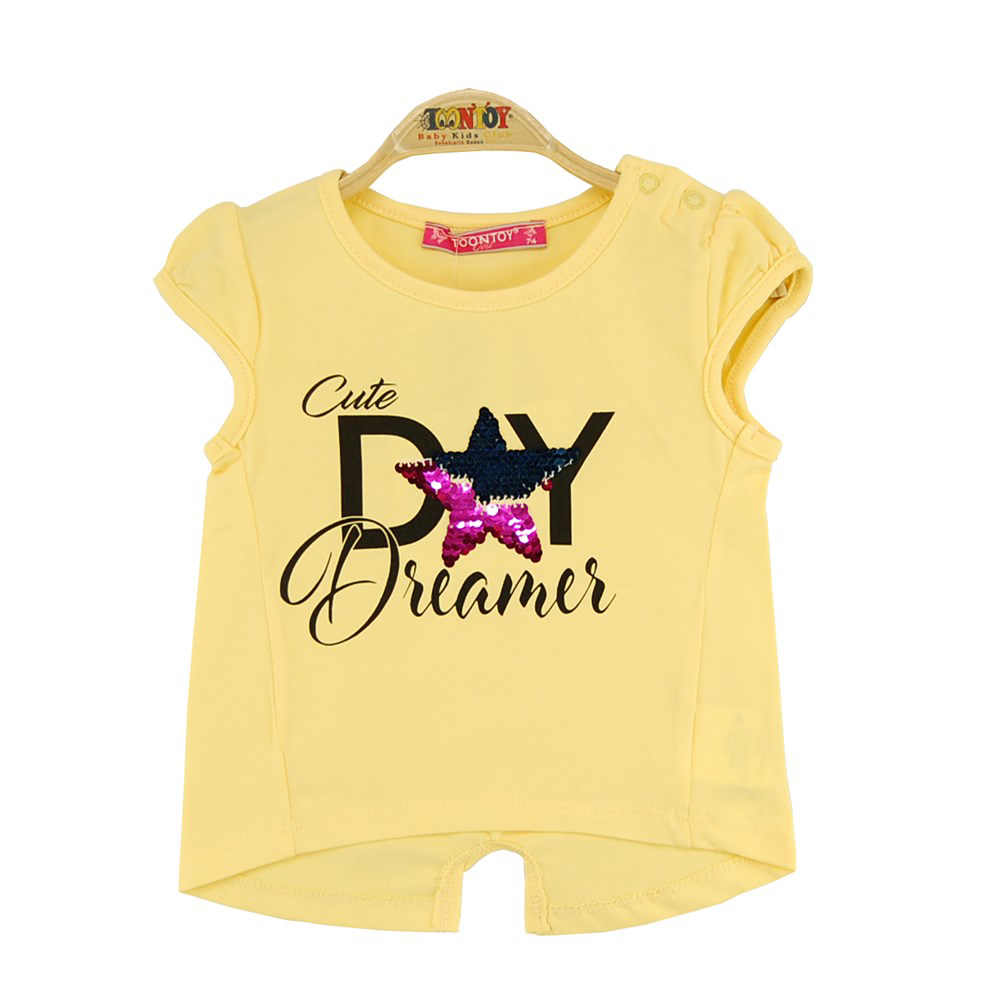 Toontoy  Kiz Bebek Cute Day Baskili Tişört