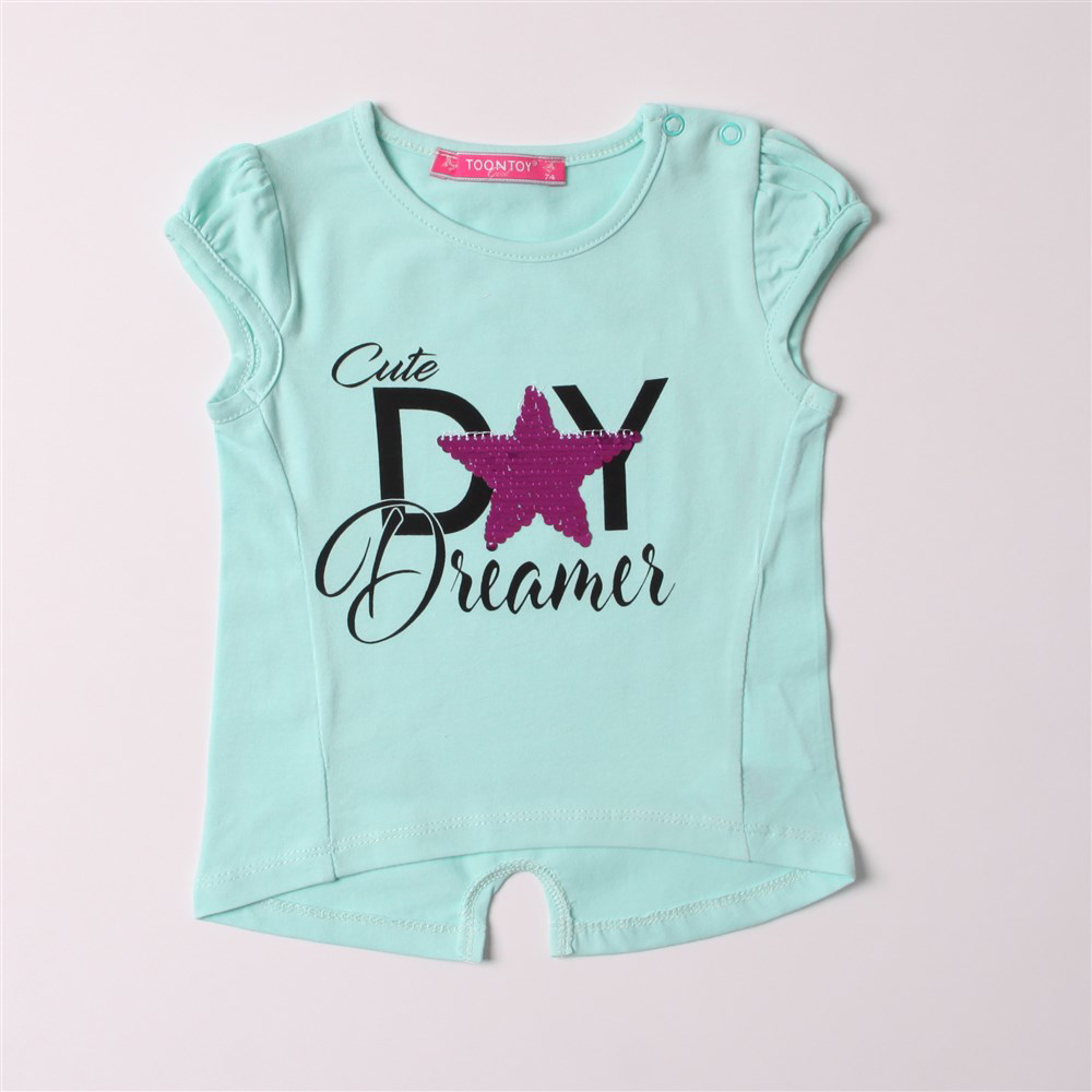 Toontoy  Kiz Bebek Cute Day Baskili Tişört