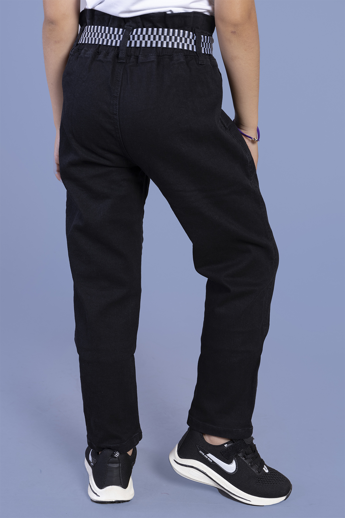 Toontoy  Kiz Çocuk Yüksek Bel İki Yani Cepli Regular Fit Jean Pant