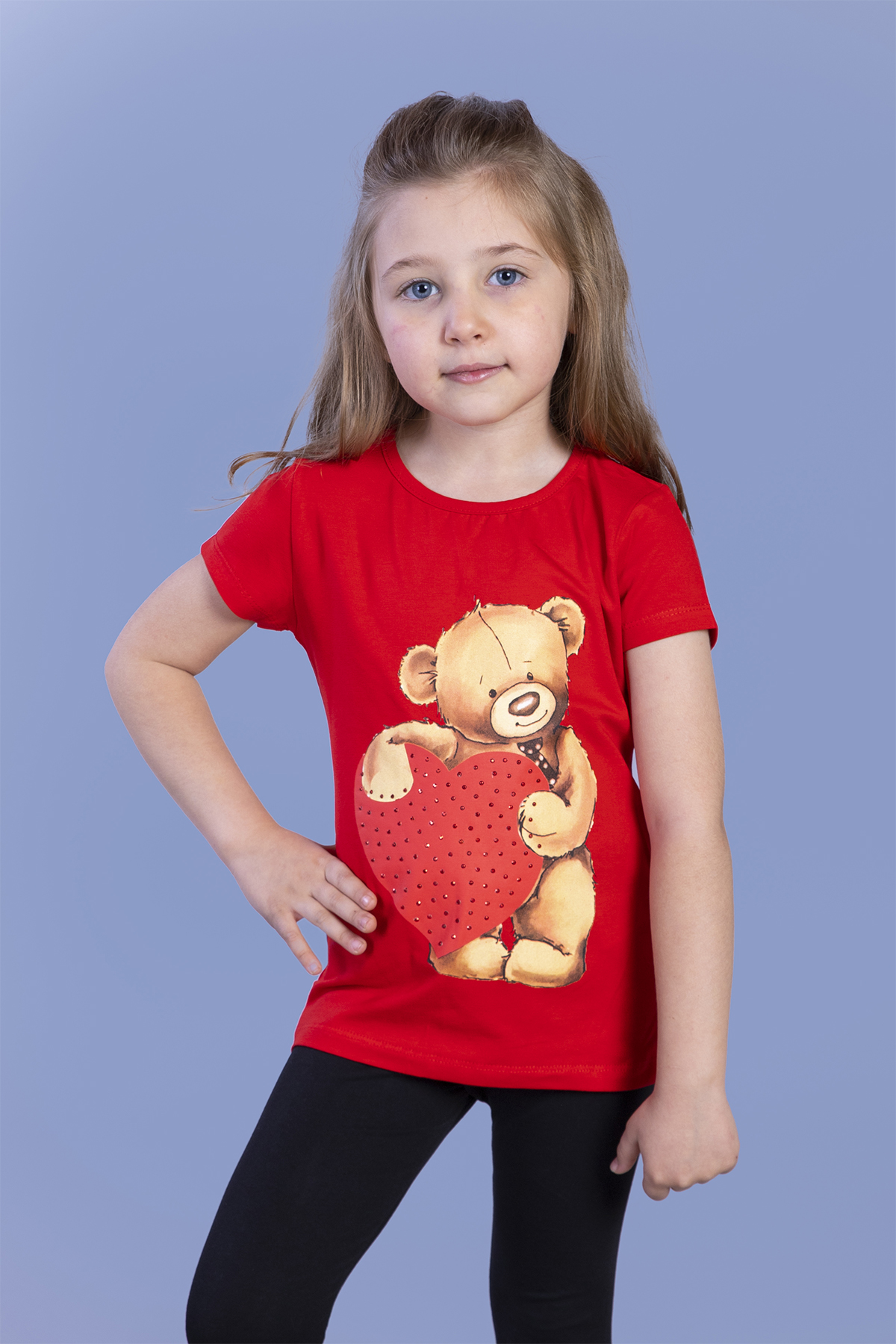 Toontoy  Kiz Çocuk Beli Lastikli Kapüşonlu İçi Kürklü Kaban