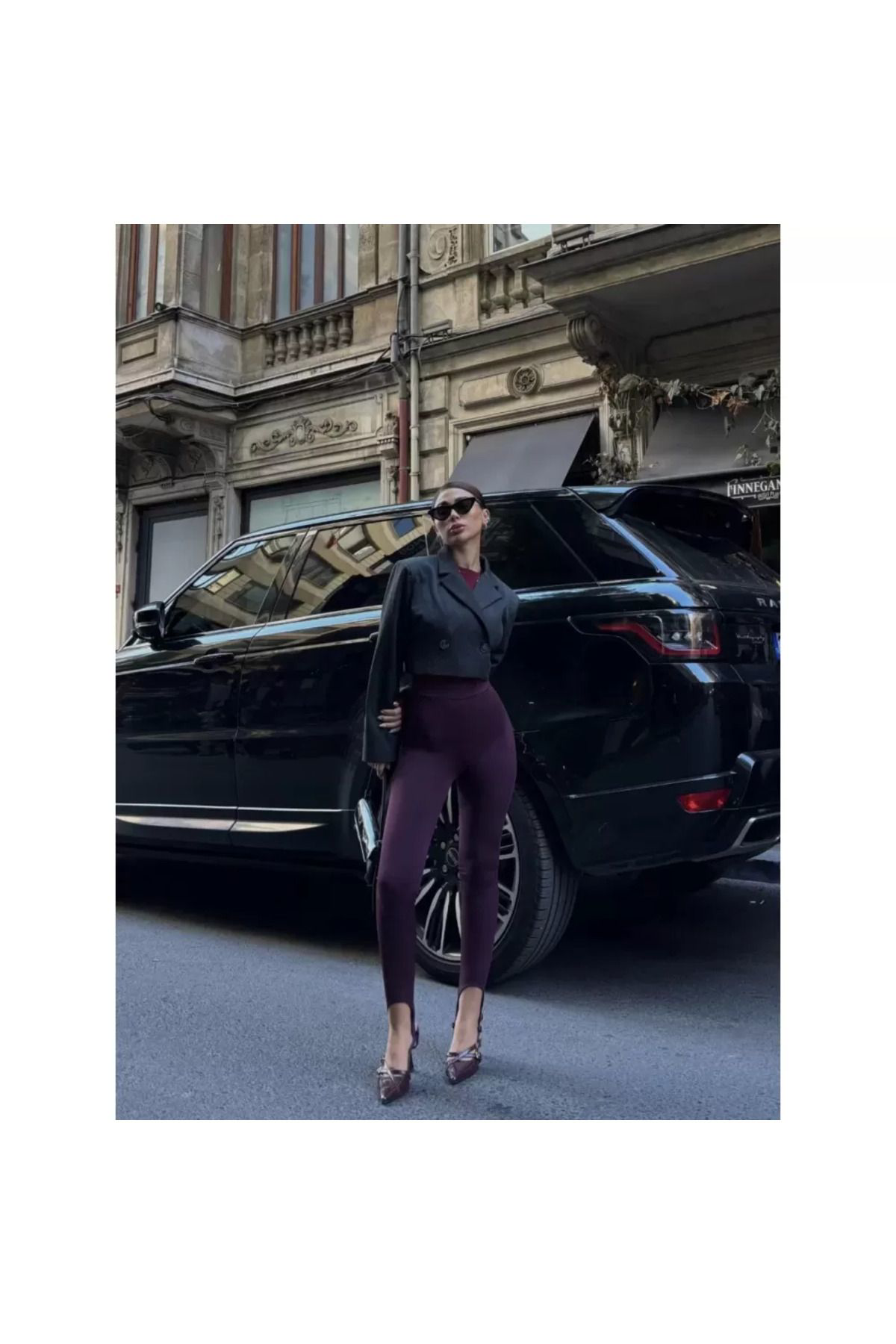 Beste Gürel Toparlayici Füzo Tayt Likrali Ayak Detayli - Bordo