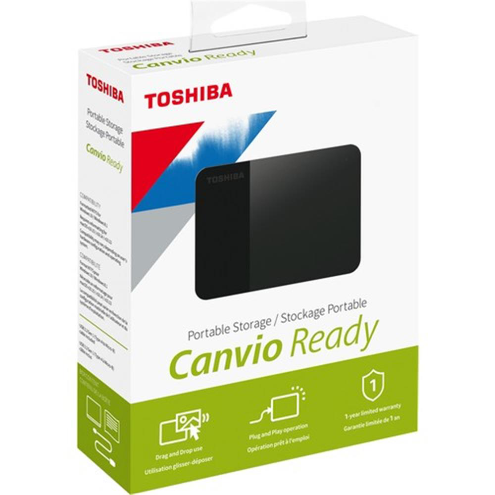 Toshiba 1TB Canvio Ready 2.5" Gen1 USB 3.2 Harici Harddisk (HDTP3