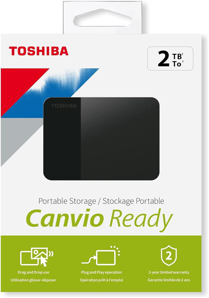 Toshiba 2TB Canvio Ready 2.5" Gen1 USB 3.2 Harici Harddisk (HDTP3