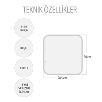Ada Detox Tox ( Sebzeler ) Parça-Bütün Eşleşmeler Keçe Cirtli Aktivite Sayf