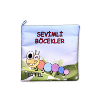 Ada Detox Tox Sevimli Böcekler Kumaş Sessiz Kitap T054 - Bez Kitap , Eğitic