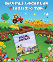 Ada Detox Tox Sevimli Böcekler Kumaş Sessiz Kitap T054 - Bez Kitap , Eğitic