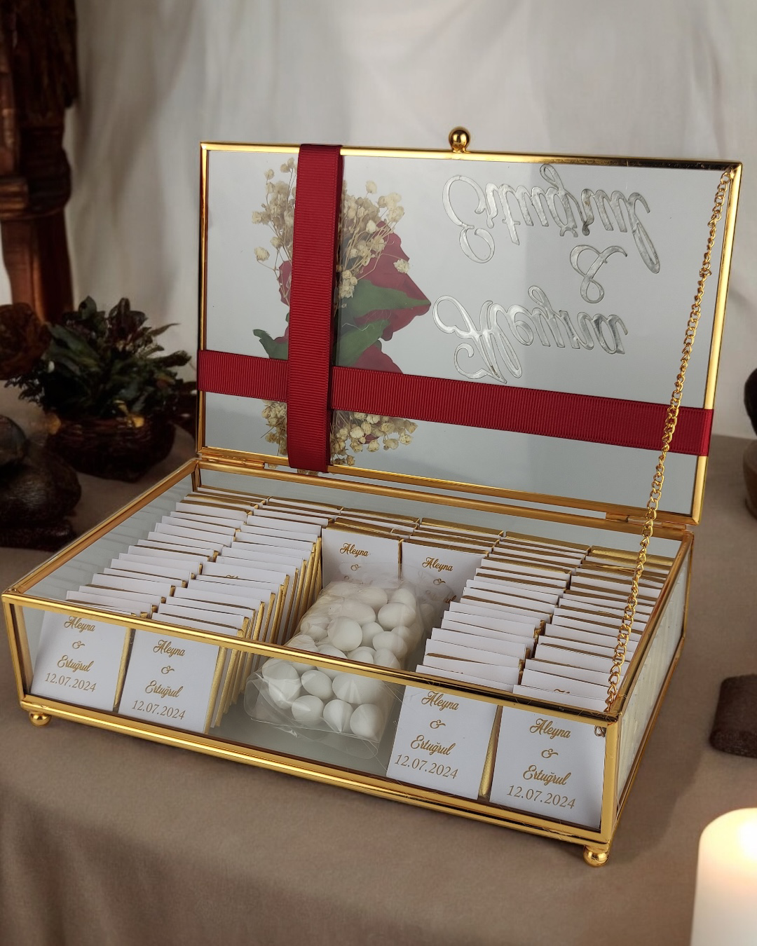 Cyzhome Tristan Gold Kiz İsteme Söz Nişan Çikolatasi