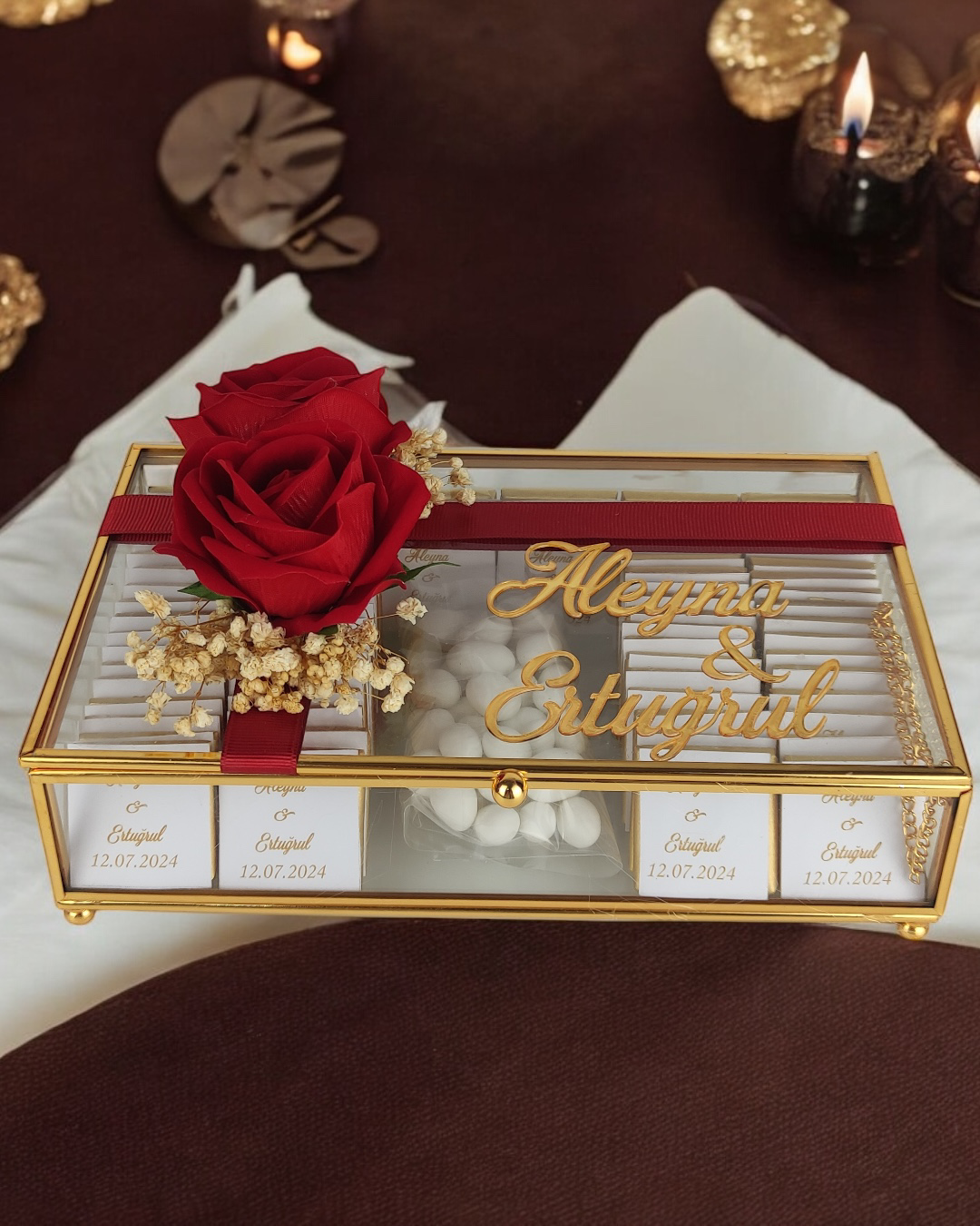 Cyzhome Tristan Gold Kiz İsteme Söz Nişan Çikolatasi