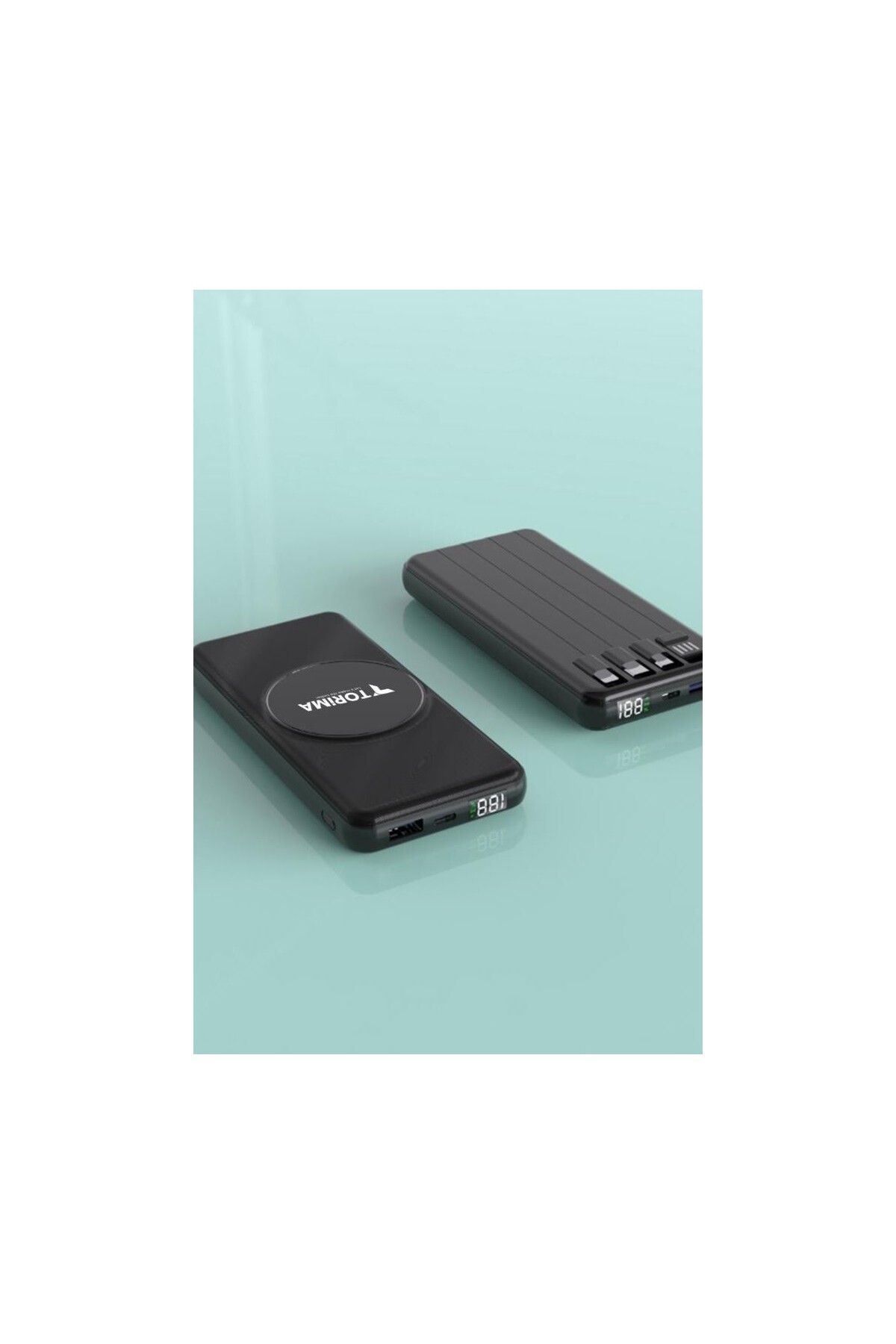 Torima Trm-1014 Kablosuz Şarjli 10.000 Mah Powerbank | Entegre Kablolu V