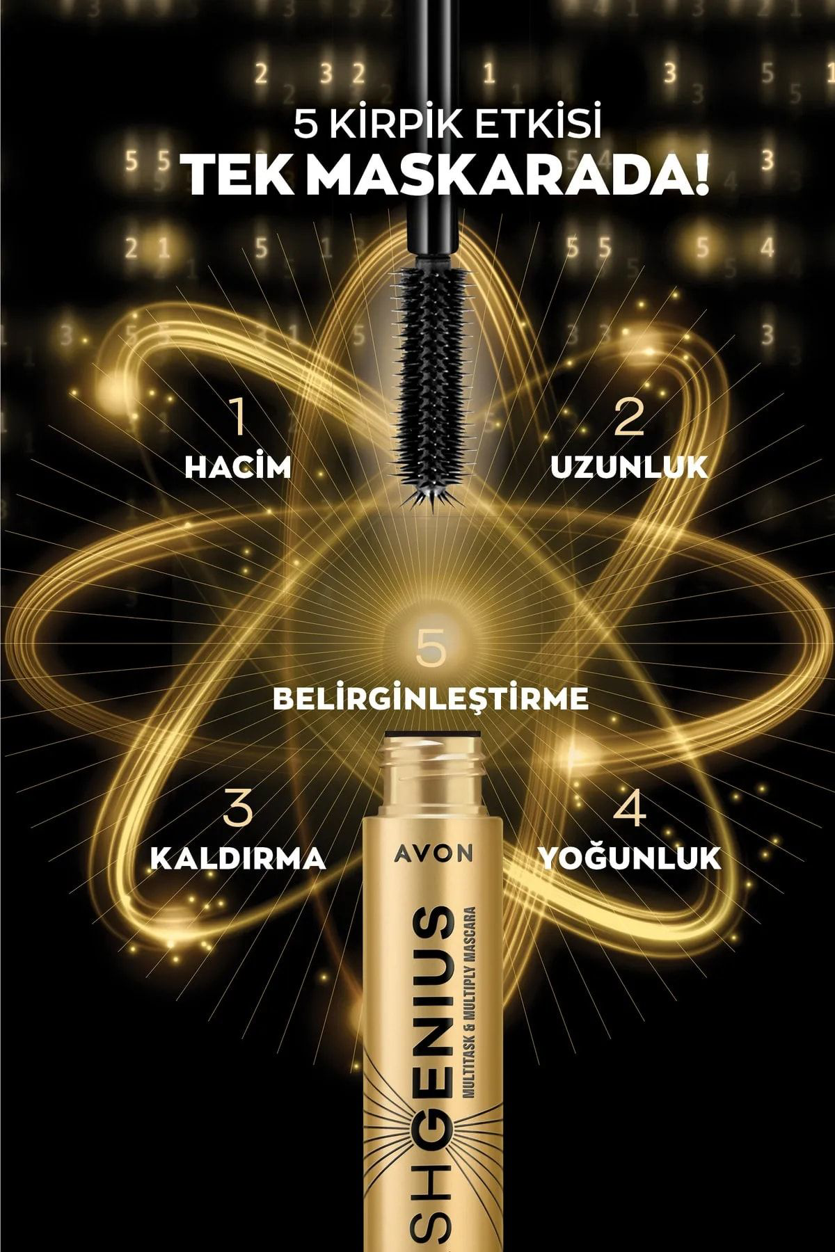 Avon True Lash Genius 5 Etkili Maskara 10 Ml. İkili Set