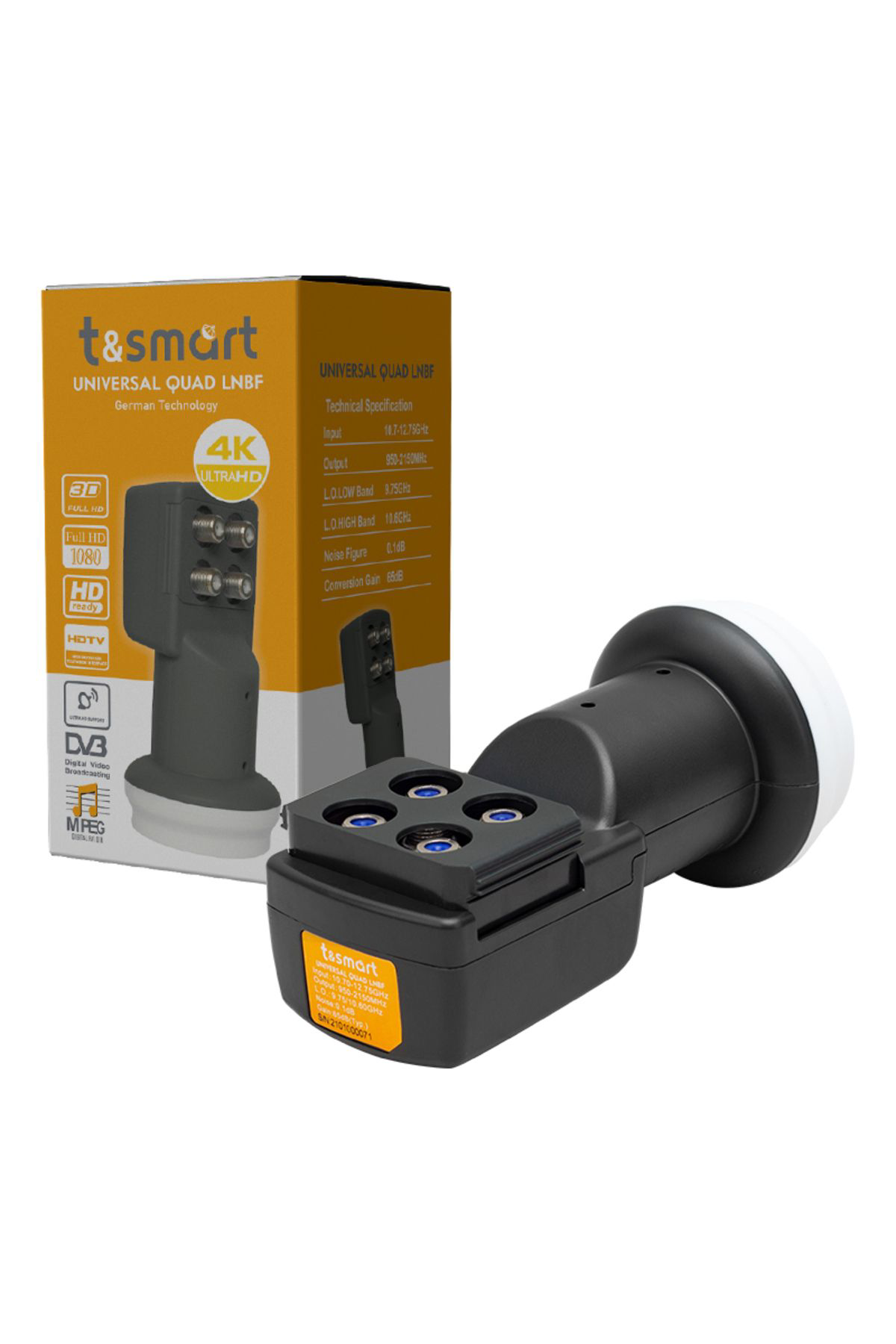 Ok Aksesuar Tsmart 0.1Db Ultra Hd 4K Universal Quad Dört Çikişli Lnb Go506021