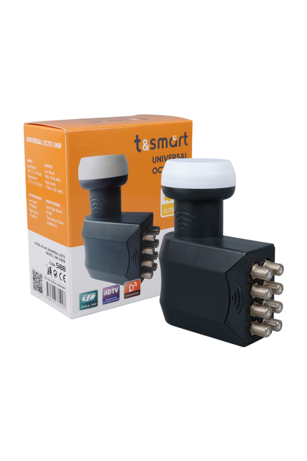 Ok Aksesuar Tsmart 0.8Db Ultra Hd 4K Universal Octo Sekiz Çikişli Lnb Go50607