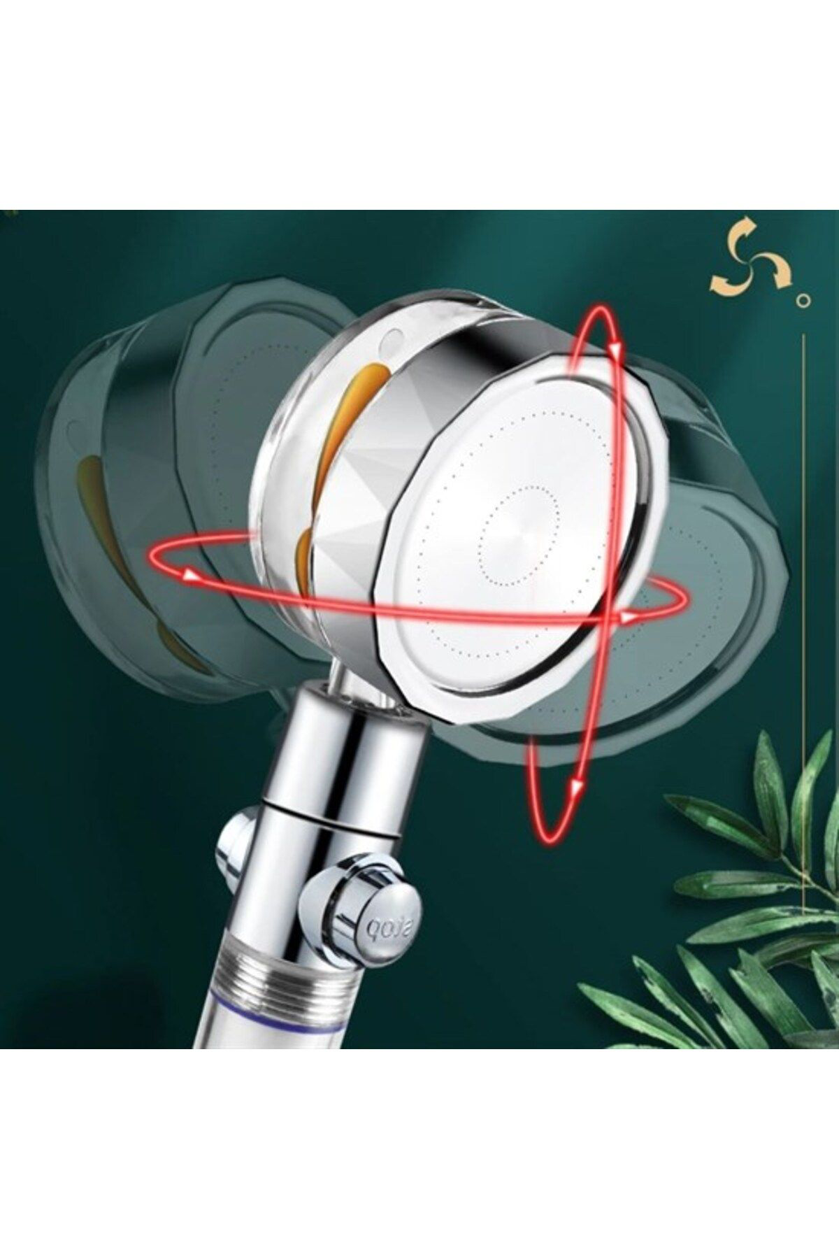 Ok Aksesuar Turbo Pervaneli Ve Filtreli Su Tasarruflu 360 Derece Dönebilen Ta