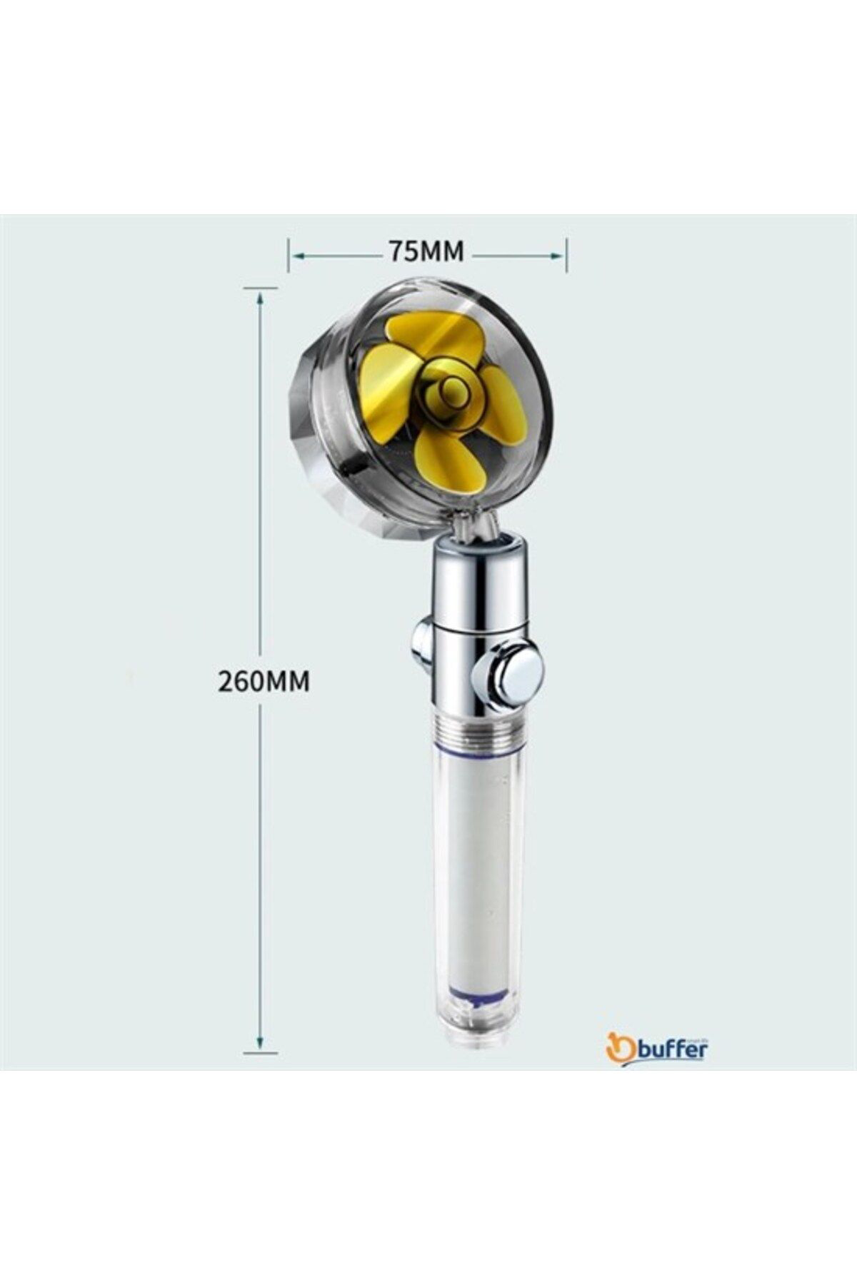 Ok Aksesuar Turbo Pervaneli Ve Filtreli Su Tasarruflu 360 Derece Dönebilen Ta