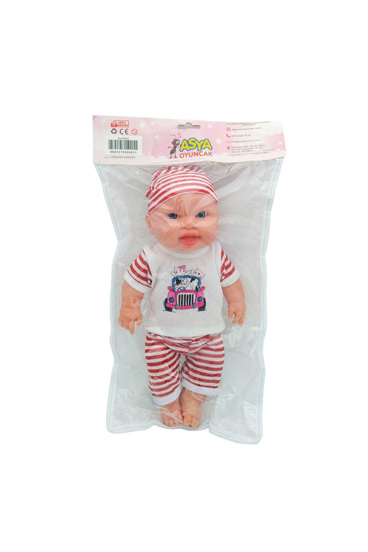 Oyuncak Store Türkçe Konuşan Sesli Sevimli Kel Şapkali Asya Bebek 35 Cm