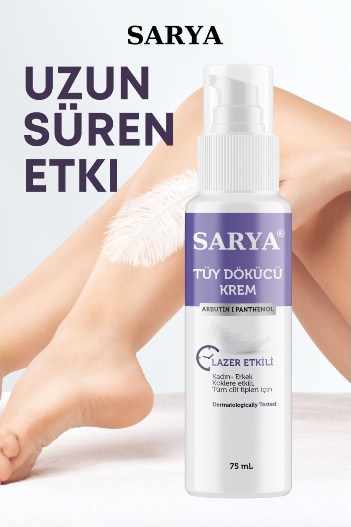 Sarya Tüy Dökücü Krem 75 Ml Lazer Etkili Arbutin 1 Panthenol