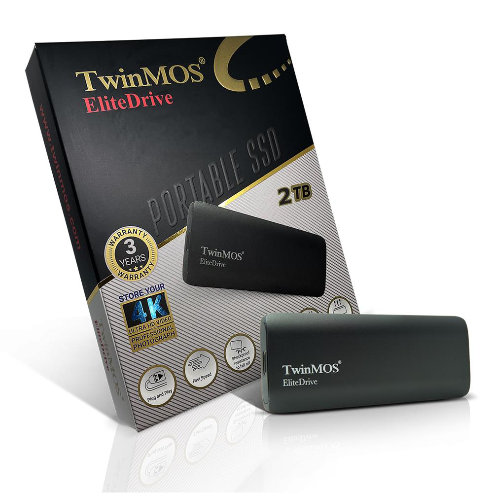 TwinMOS 2TB Taşınabilir External SSD USB 3.2-Type-C (Dark Grey) H