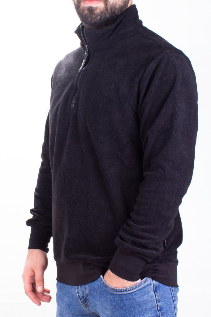 Twister Jeans Twister 1903 Siyah Fermuarli Dik Yaka Erkek Sweatshirt