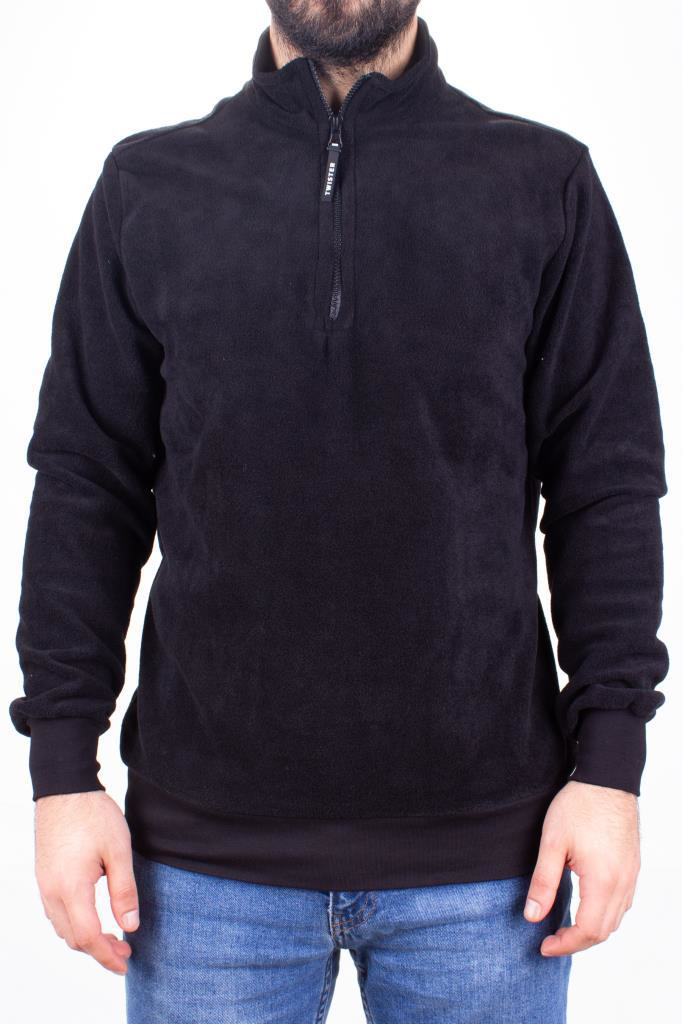 Twister Jeans Twister 1903 Siyah Fermuarli Dik Yaka Erkek Sweatshirt