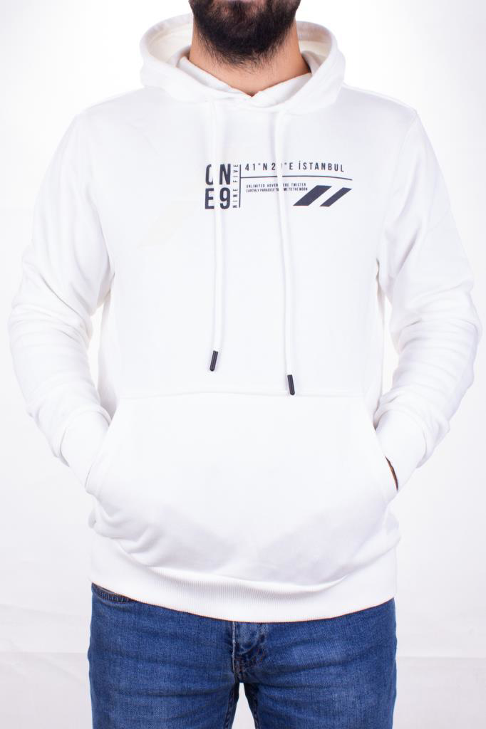 Twister Jeans Twister 1910 Ekru  Kapüşonlu Erkek Sweatshirt