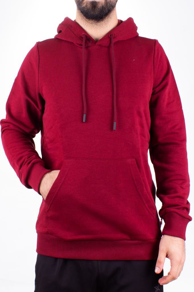 Twister Jeans Twister 2732 Bordo Kapüşonlu Erkek Sweatshirt