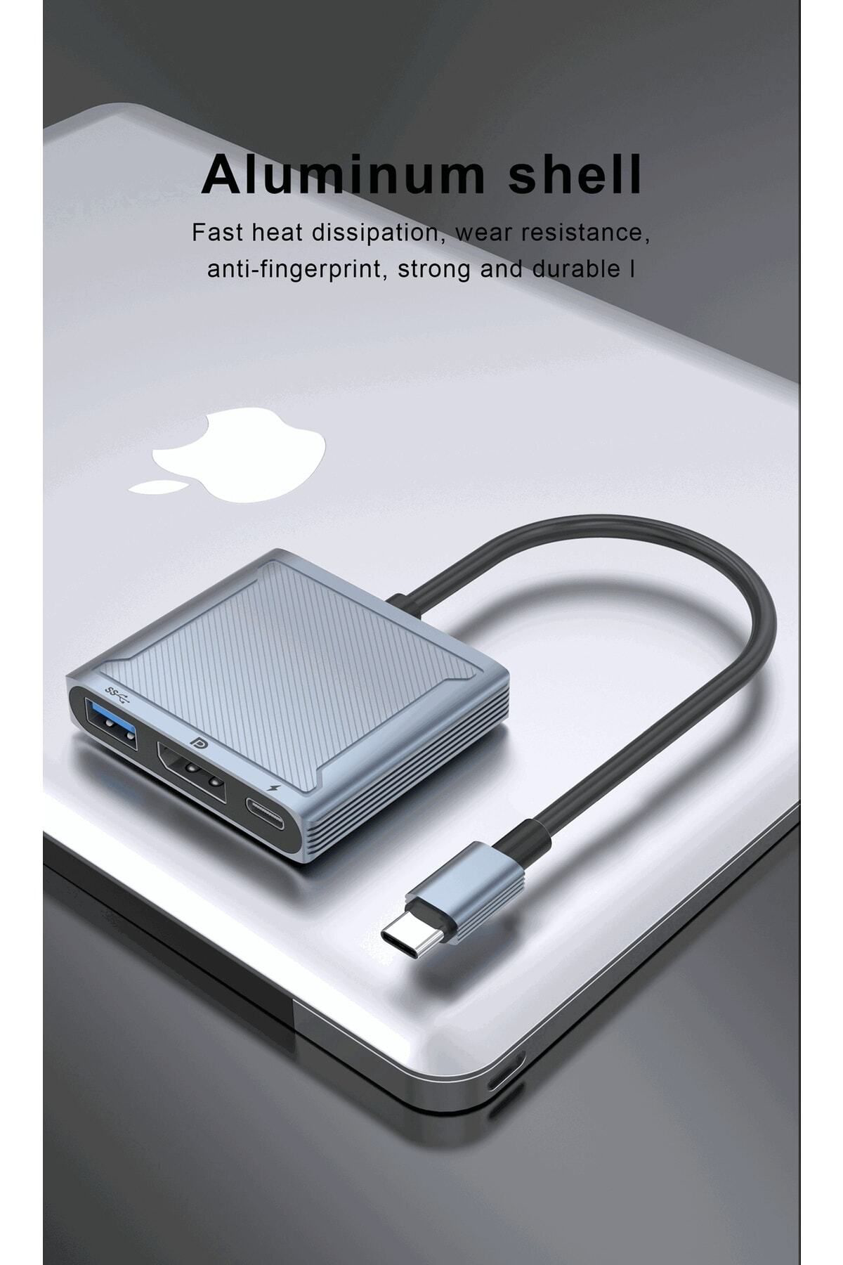 Pmr Type C To 8K 60Hz 4K-120 Hz Display Port- Usb 3.0 - Usb C Dişi 10