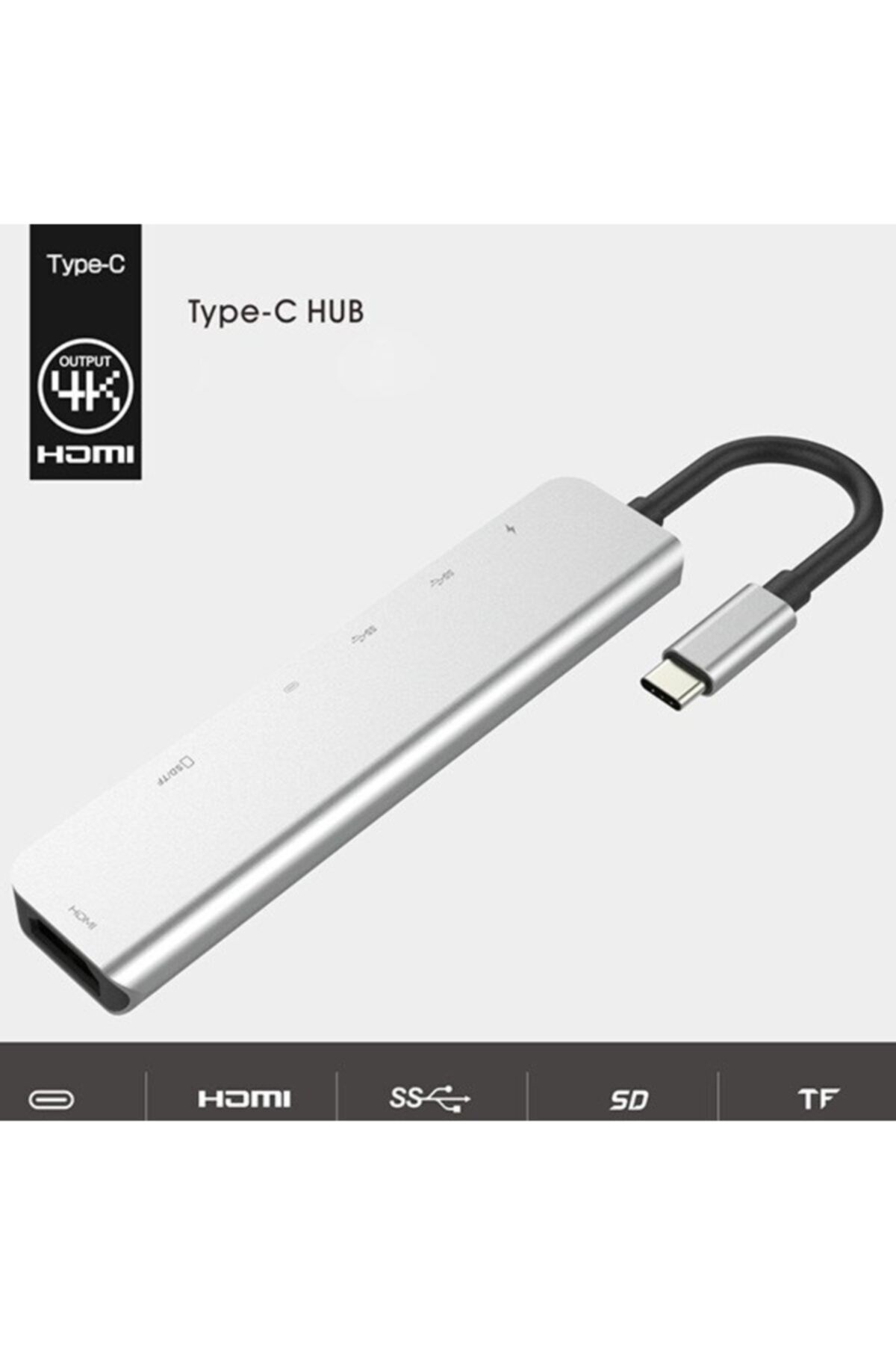 Pmr Type C Usb 3.1 7 İn1 Adaptör 4K Hmi-2*Usb 3.0 Sd-Microsd Kart Oku