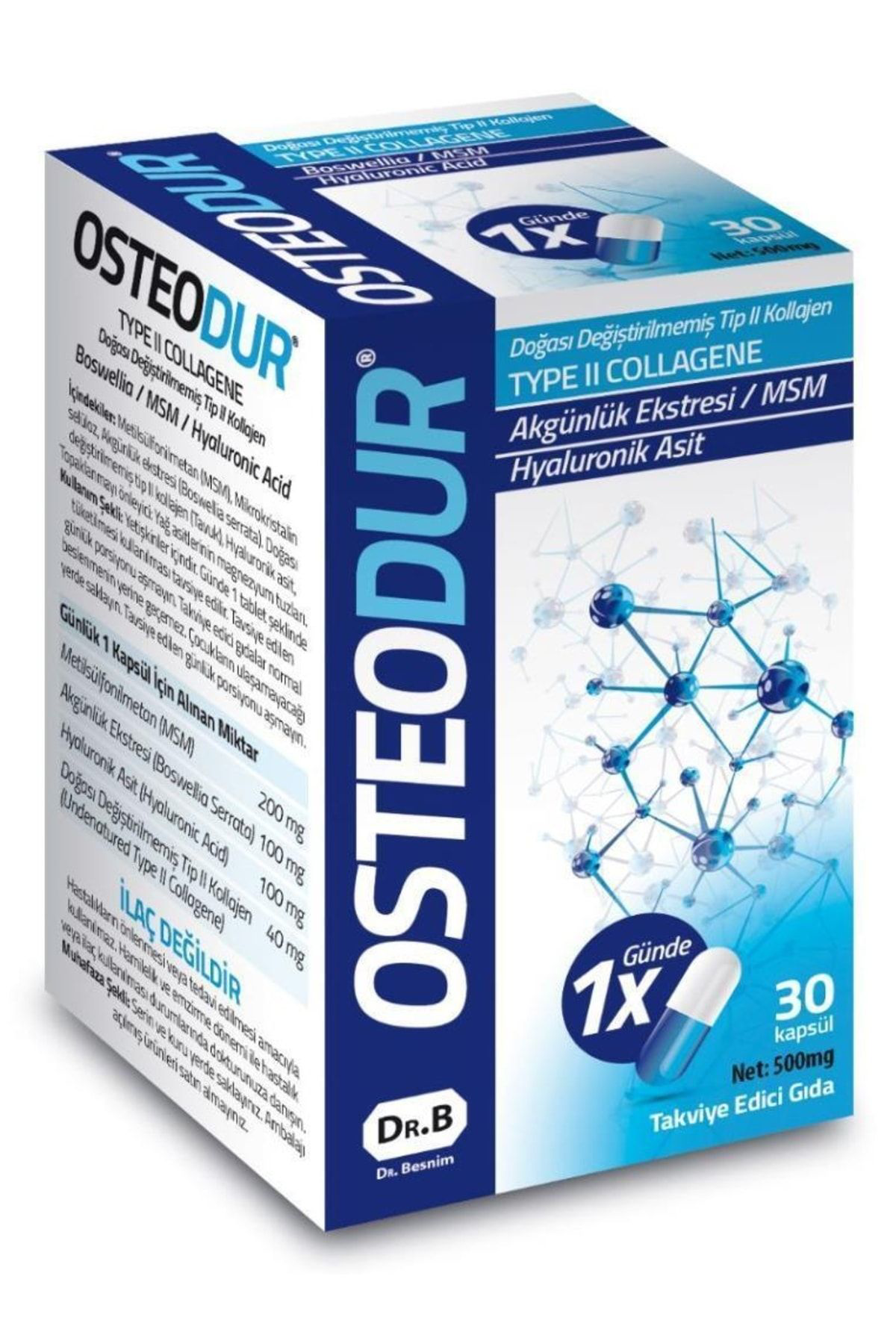 Osteodur Type İi Collagene Msm Hyaluronic Acid 30 Kapsül