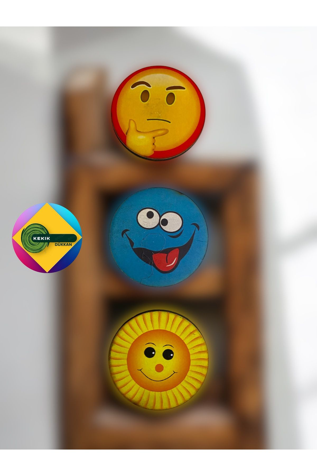 Kekikdükkan Üçlü Miknatisli Emoji Magnet