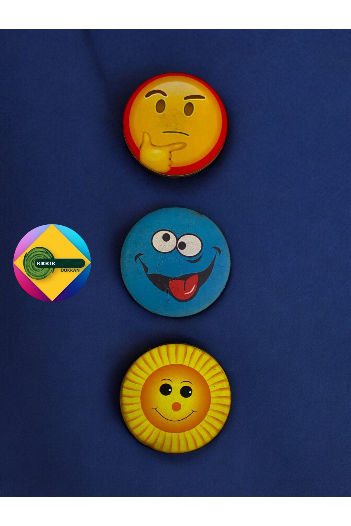 Kekikdükkan Üçlü Miknatisli Emoji Magnet